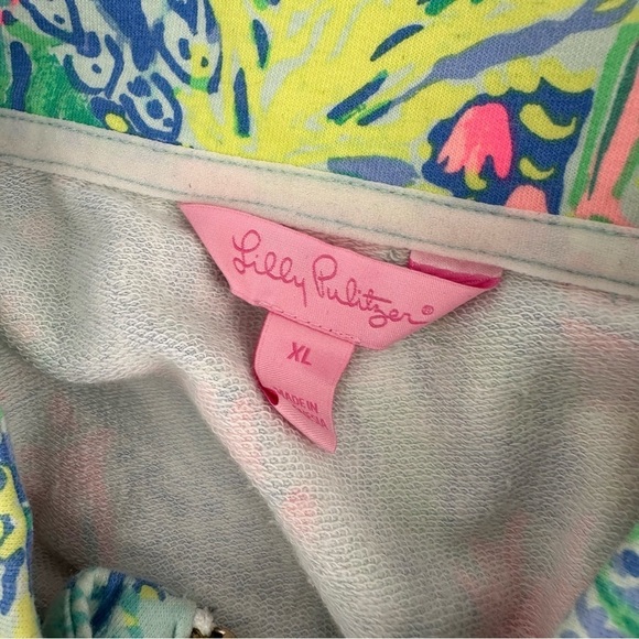 Lilly Pulitzer Mermaid’s Cove Popover Pullover Size XL FLAW - Picture 2 of 7